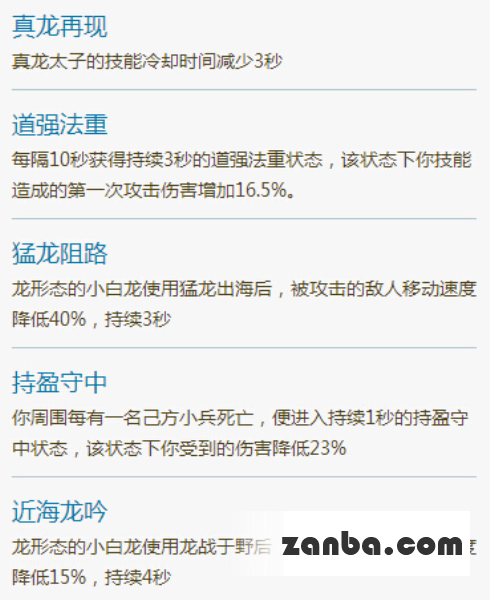 小白龙天赋是什么 天赋加点方法推荐